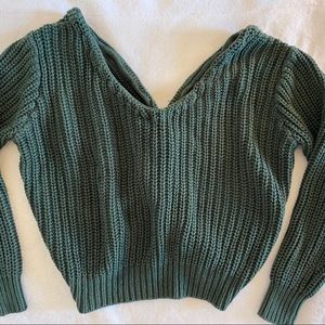 pacsun green knit sweater